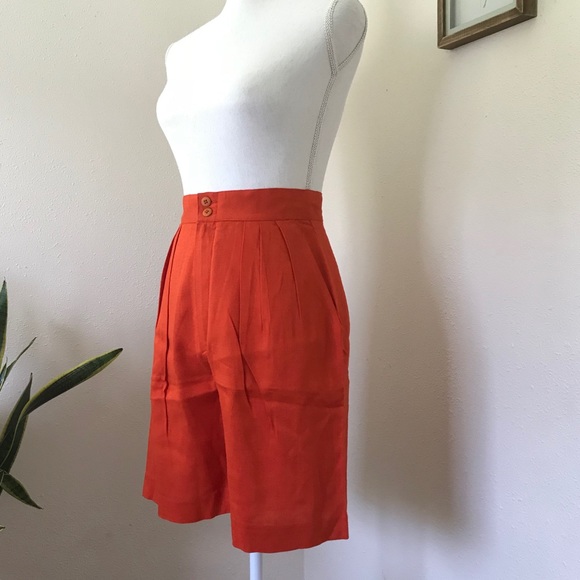 Daily Habit Pants - Vintage Daily Habit Red Linen Shorts